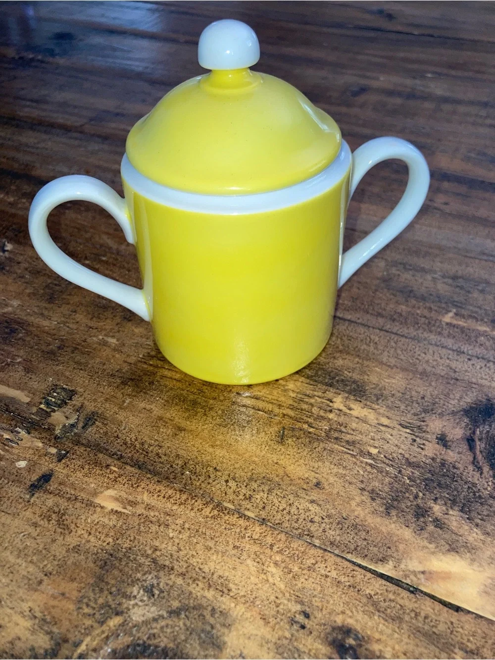 Fitz and Floyd Yellow Sugar cup/bowl